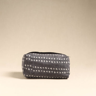  Grey Handmade Cotton Toiletry Pouch 