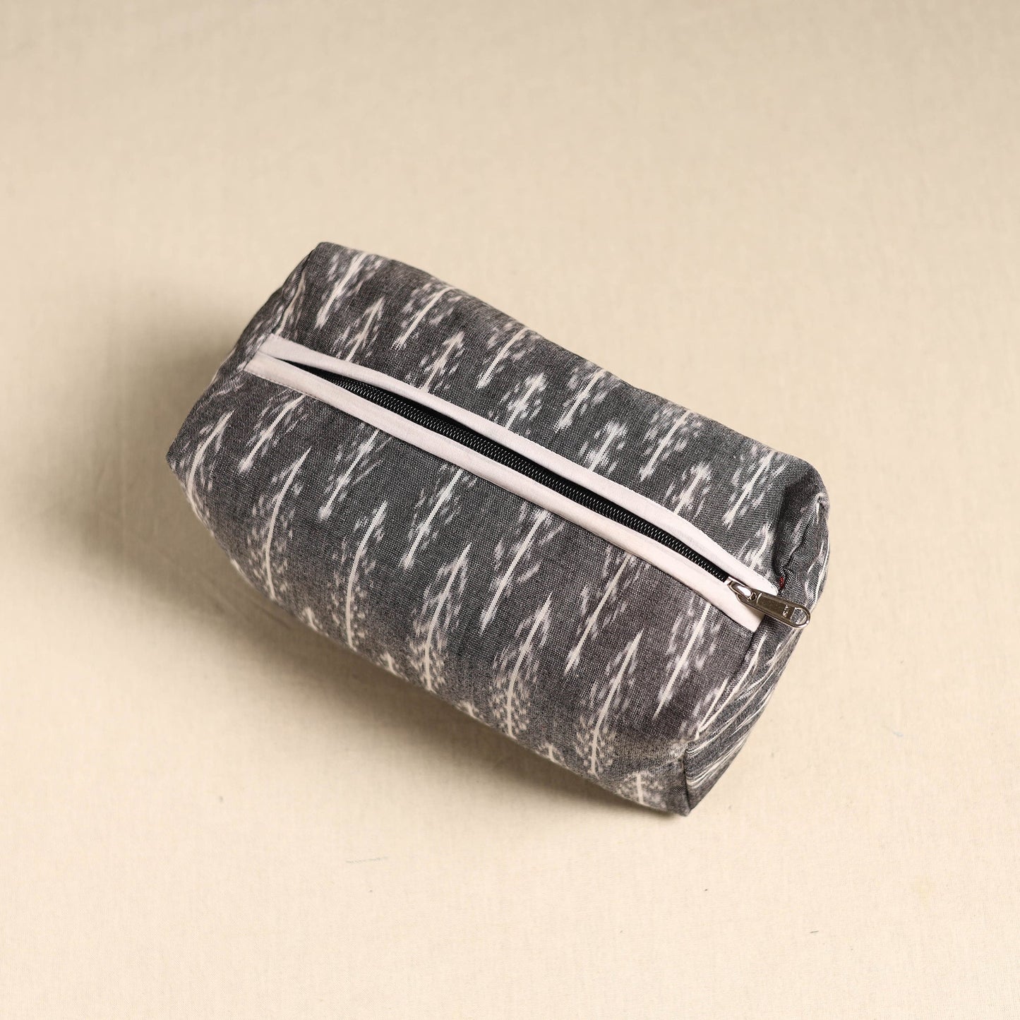  Grey Handmade Cotton Toiletry Pouch 