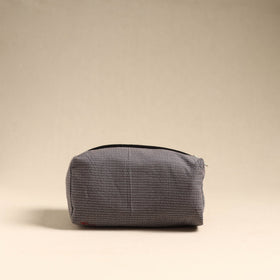  Grey Handmade Cotton Toiletry Pouch 