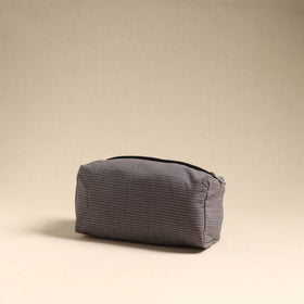  Grey Handmade Cotton Toiletry Pouch 