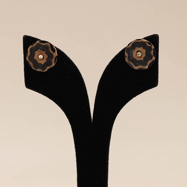 Grey - handmade fabart earrings 97 - handcrafted