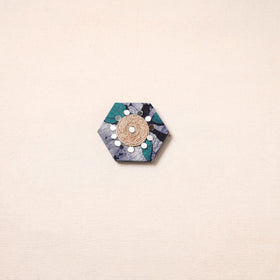 Handmade fabart jute magnet 05 - handcrafted