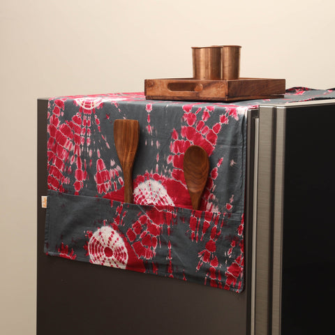 Handmade fridge top cover with multiple pockets 04