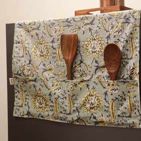 Handmade fridge top cover with multiple pockets 09