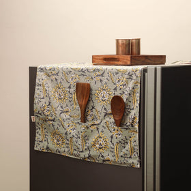 Handmade fridge top cover with multiple pockets 09