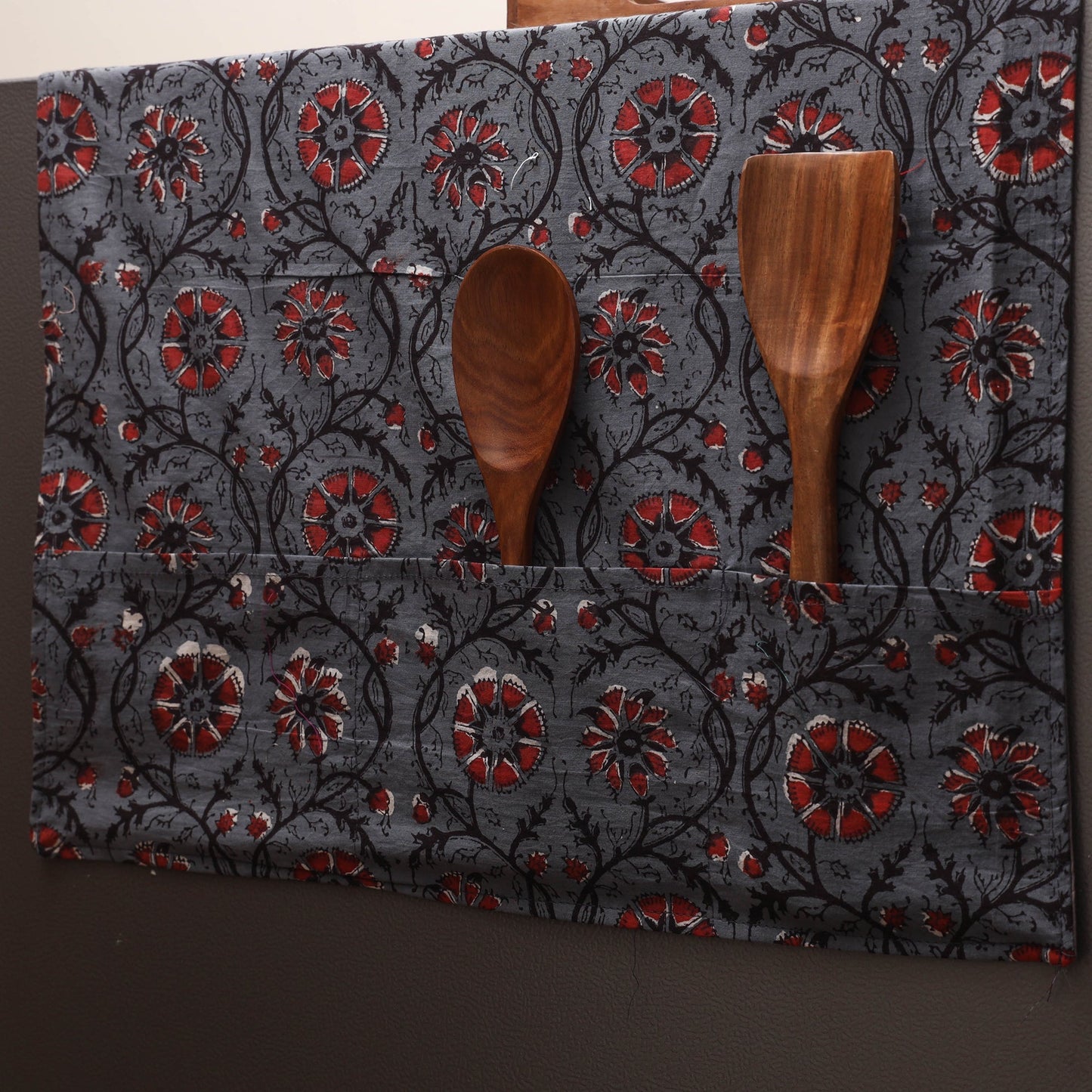 Handmade fridge top cover with multiple pockets 128