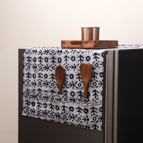 Handmade fridge top cover with multiple pockets 36