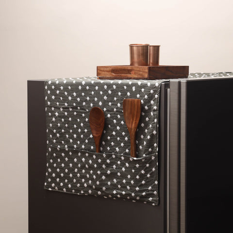 Handmade fridge top cover with multiple pockets 94