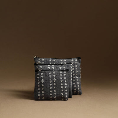 Grey - handmade multipurpose utility pouches (set of 3) 47