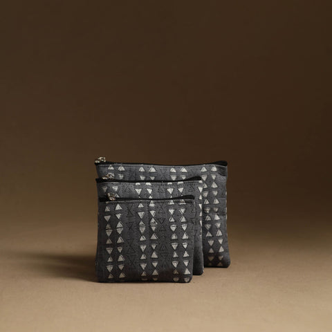 Grey - handmade multipurpose utility pouches (set of 3) 47