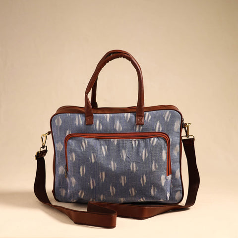  Grey Handmade Pochampally Ikat Laptop Bag