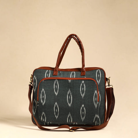  Grey Handmade Pochampally Ikat Laptop Bag