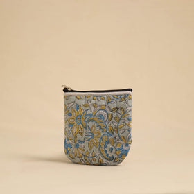  Grey Handmade Quilted Cotton Utility Pouch