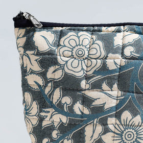  Handmade Quilted Kalamkari Printed Utility Pouch 14 