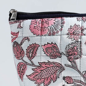  Handmade Quilted Sanganeri Block Printed Utility Pouch 06 