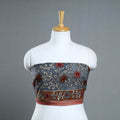 Buy Grey Handpainted Cotton Kalamkari Blouse Piece