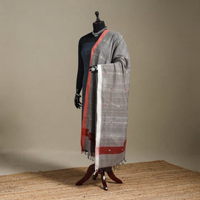 Peach - handspun handloom buti natural dyed cotton