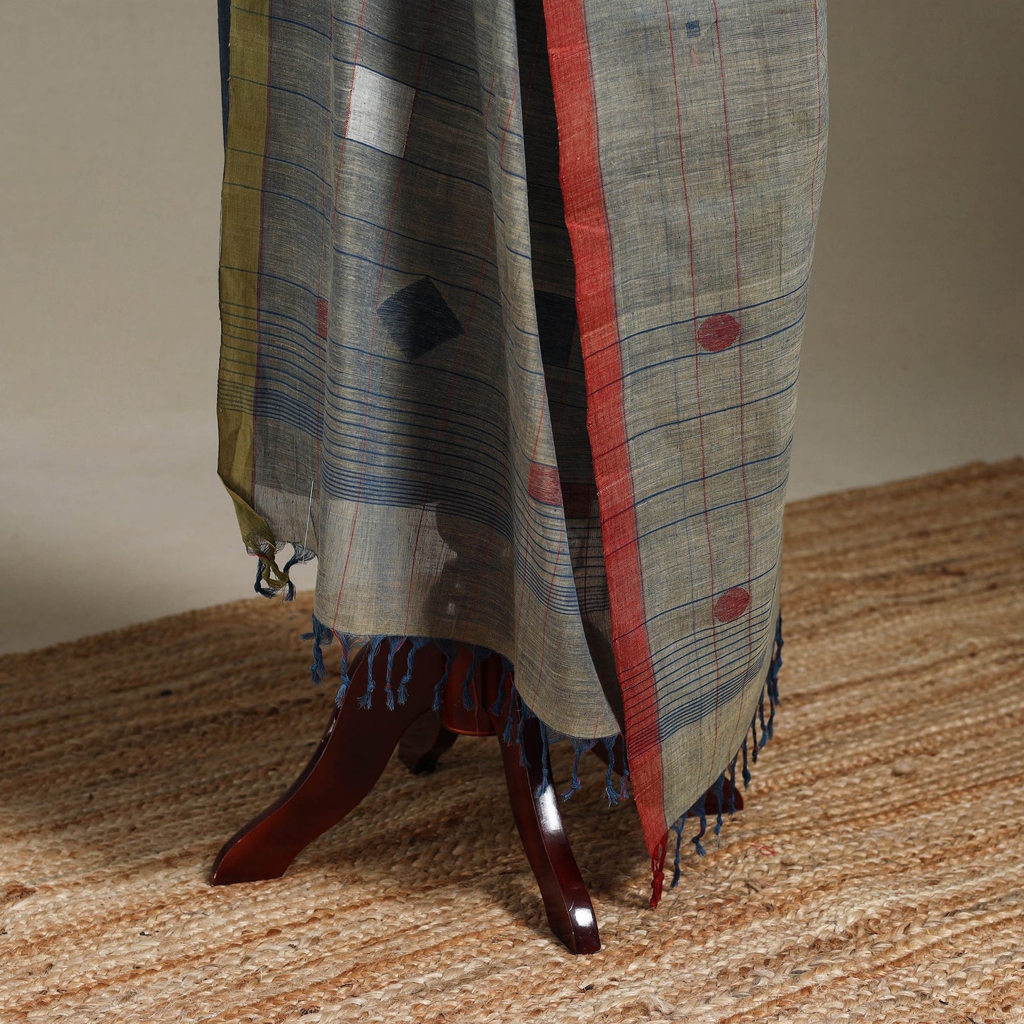 Peach - handspun handloom buti natural dyed cotton