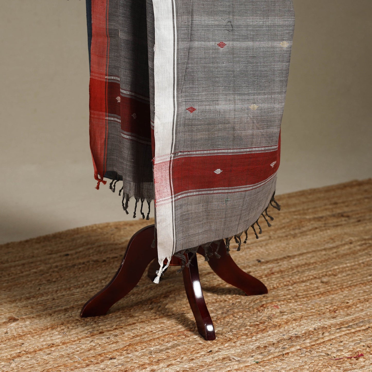 Peach - handspun handloom buti natural dyed cotton