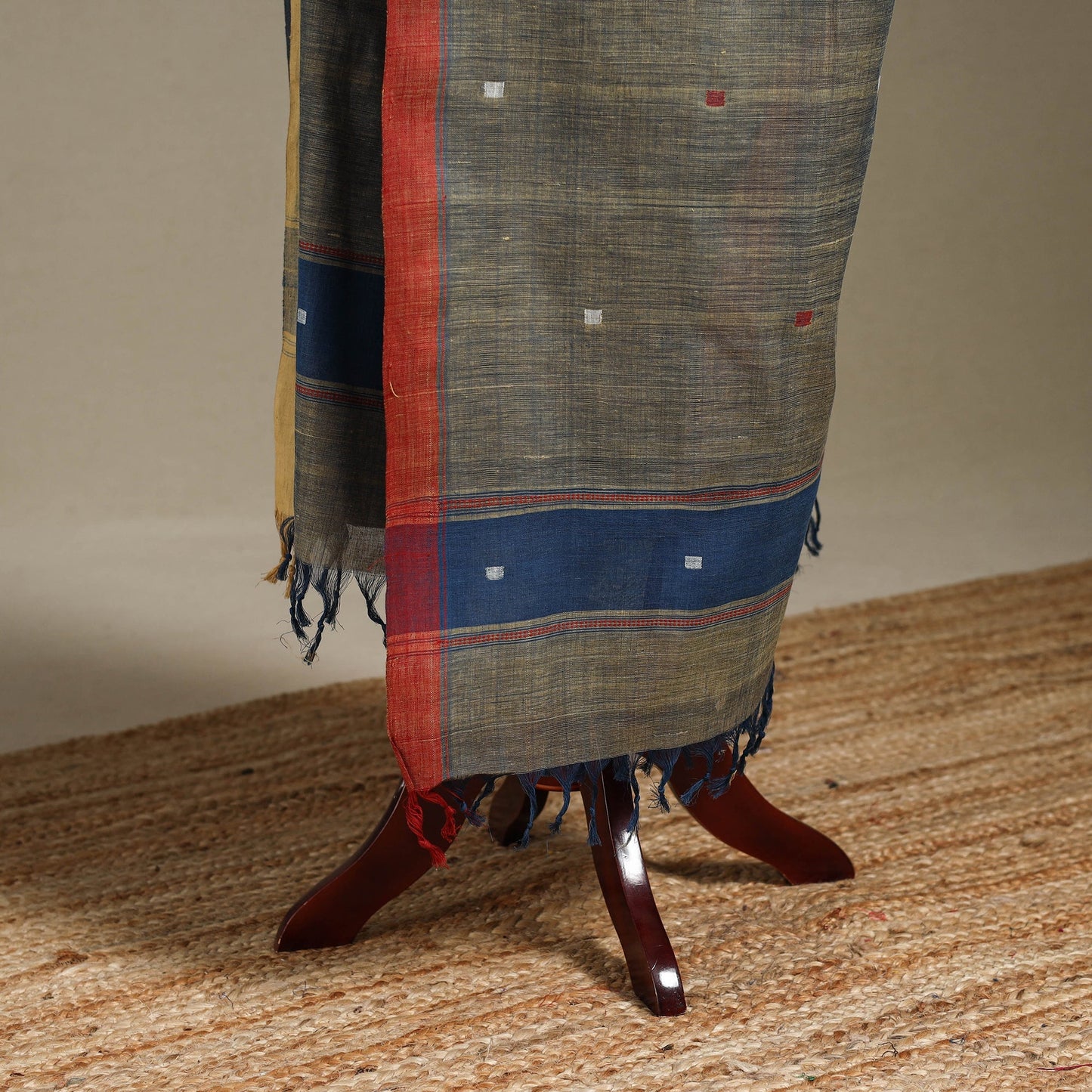 Peach - handspun handloom buti natural dyed cotton