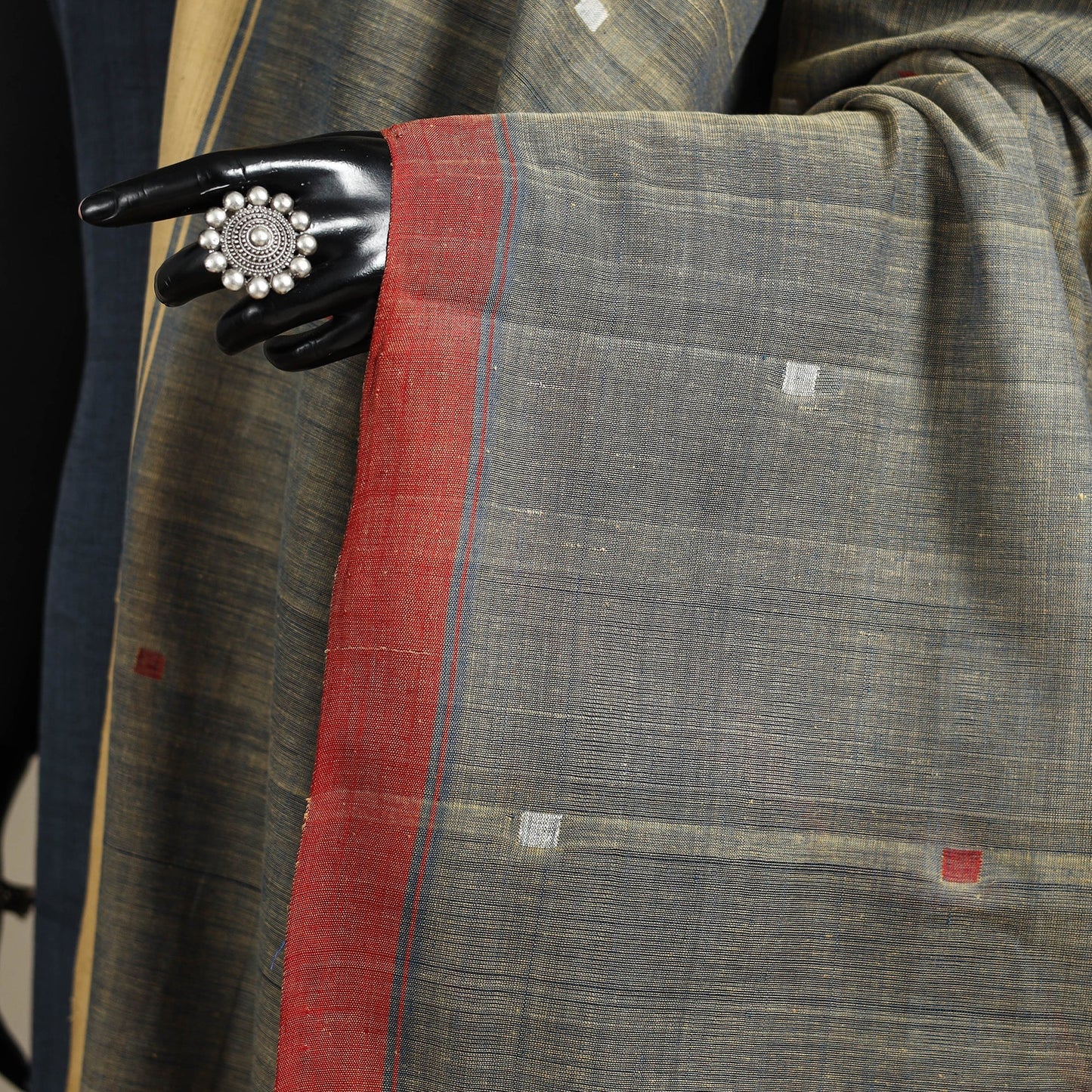 Peach - handspun handloom buti natural dyed cotton