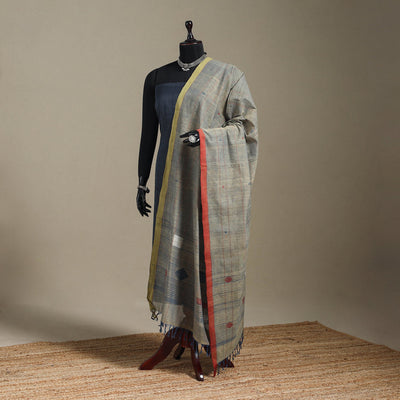 Peach - handspun handloom buti natural dyed cotton