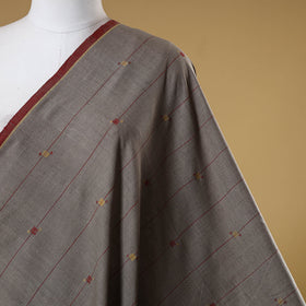 Grey - handspun handloom natural dyed cotton buti