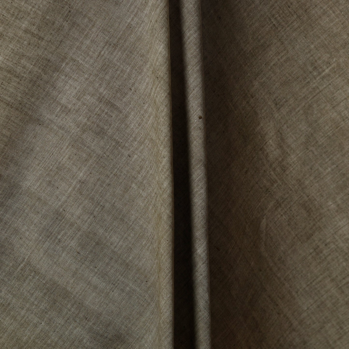 Grey - handspun handloom natural dyed cotton kora plain