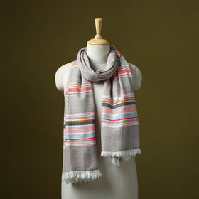 Himalayan handspun handwoven pure pashmina wool stole 01