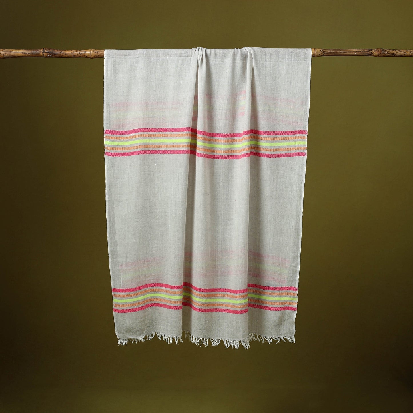 Himalayan handspun handwoven pure pashmina wool stole 10