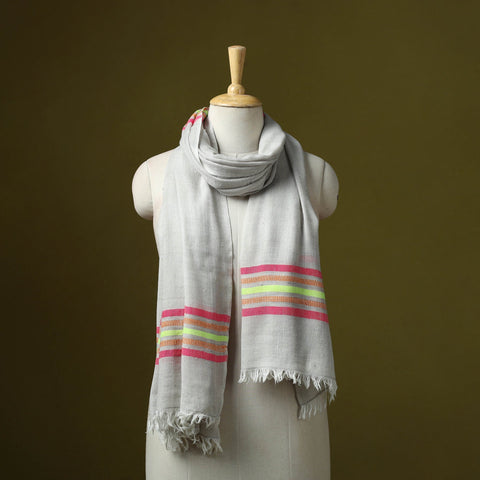 Himalayan handspun handwoven pure pashmina wool stole 10