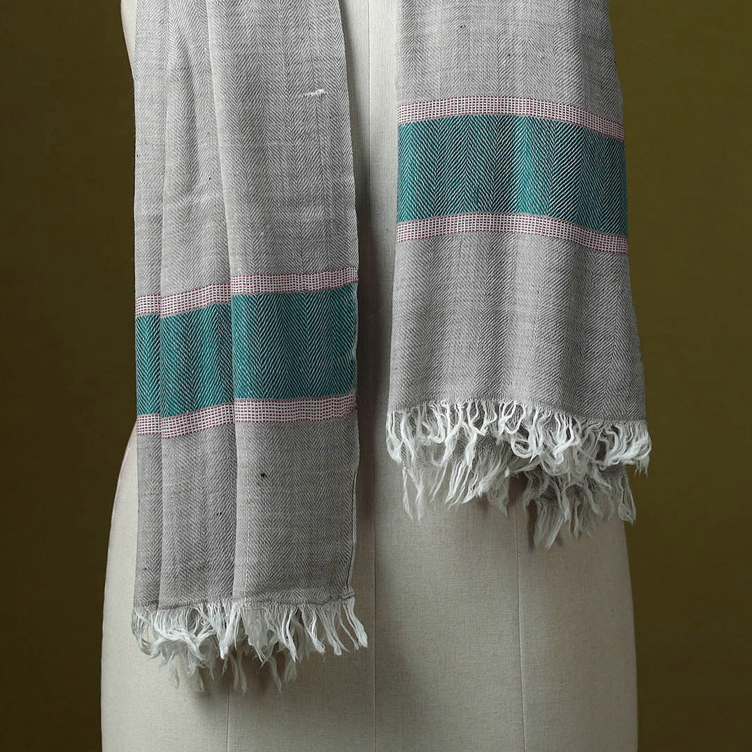 Himalayan handspun handwoven pure pashmina wool stole 17