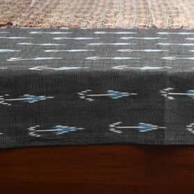 Grey - ikat with modal silk patch cotton bedsheet set 37