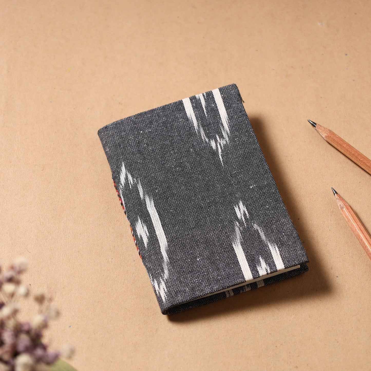  Ikat Fabric Cover Handmade Paper Notebook 