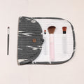  Ikat Fabric Multipurpose Segmented Make-up Brush Wrap Pouch/Case 