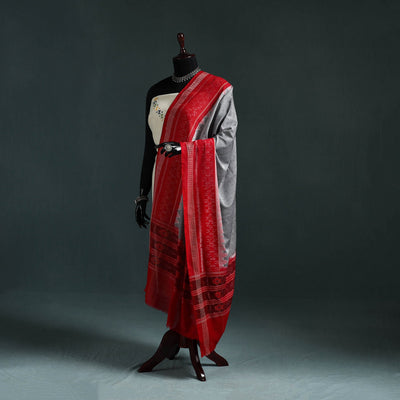 Ikat handloom cotton sambalpuri dupatta 05 - handcrafted