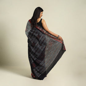 Buy Grey Ikat Handloom Cotton Sambalpuri Saree