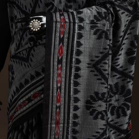 Ikat handloom cotton sambalpuri saree 18 - handcrafted