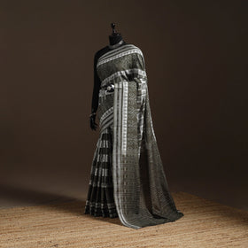 Ikat handloom cotton sambalpuri saree 20 - handcrafted