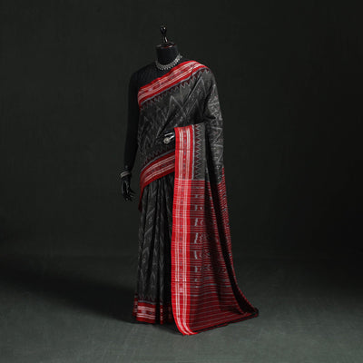Ikat handloom cotton sambalpuri saree 23 - handcrafted