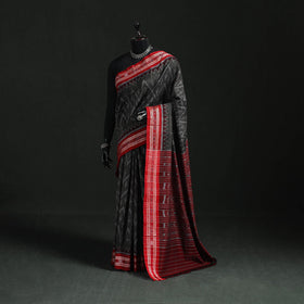 Ikat handloom cotton sambalpuri saree 23 - handcrafted