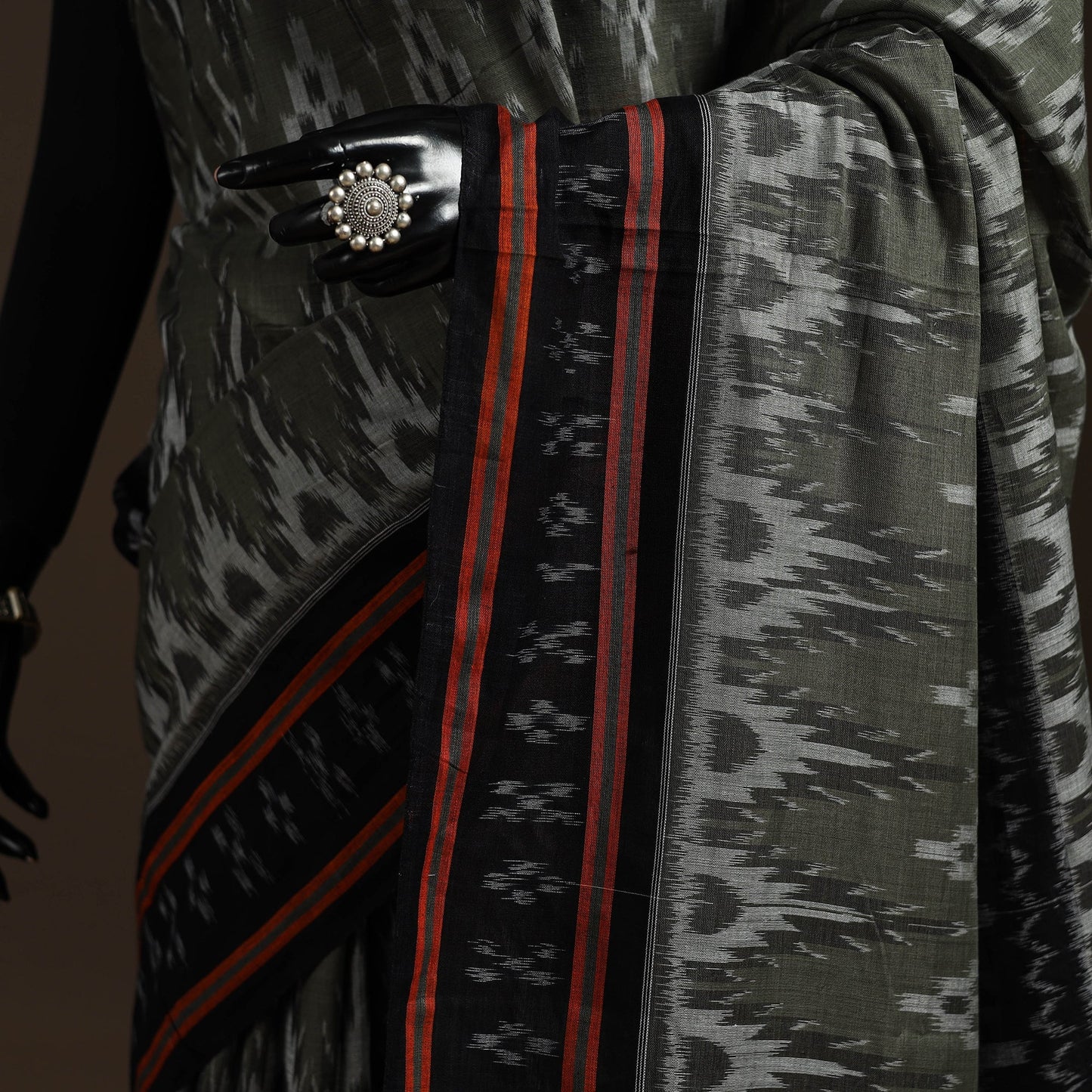 Ikat handloom cotton sambalpuri saree 26 - handcrafted