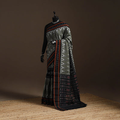 Ikat handloom cotton sambalpuri saree 26 - handcrafted