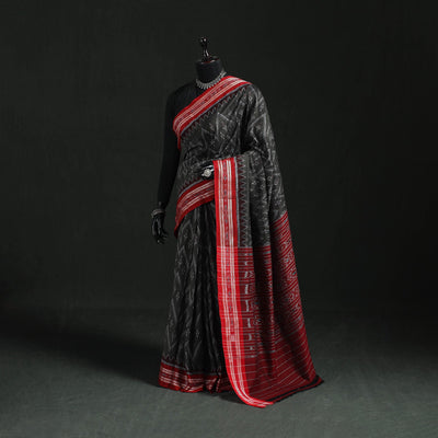 Ikat handloom cotton sambalpuri saree 29 - handcrafted