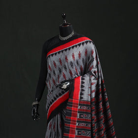 Ikat handloom cotton sambalpuri saree 45 - handcrafted