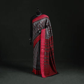Ikat handloom cotton sambalpuri saree 50 - handcrafted