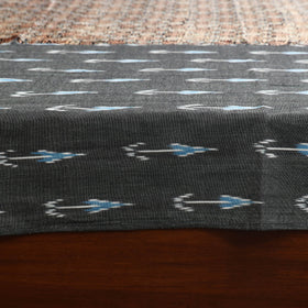 Grey - ikat with modal silk patch cotton bedsheet set 37