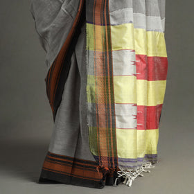 Buy Grey - Ilkal Handloom Cotton Saree With Chikki Paras Border 11 