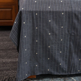 Grey - jacquard with modal silk patch cotton bedsheet set
