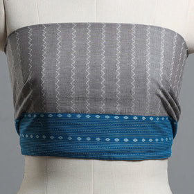 Grey - jacquard cotton blouse piece 104 - handcrafted